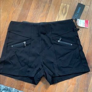 Black dressy stretch shorts